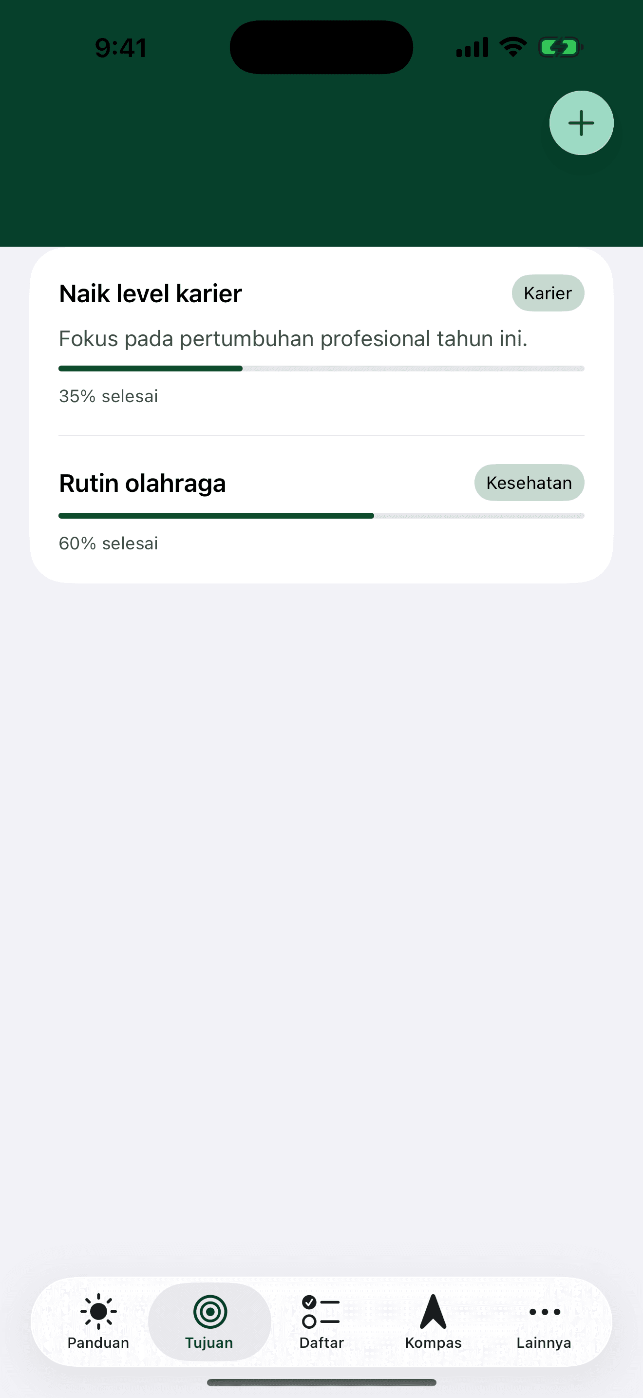 Layar tujuan hidup